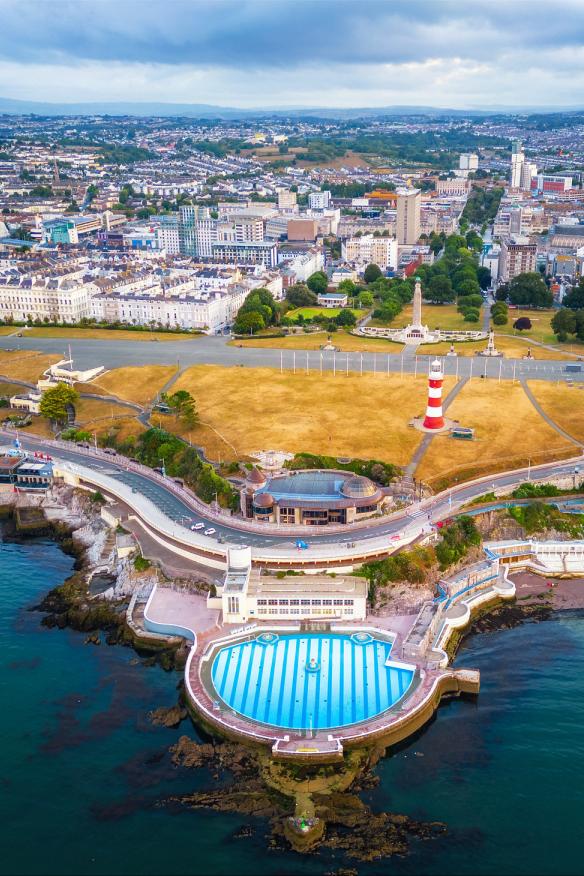 Plymouth Hoe aerial photo