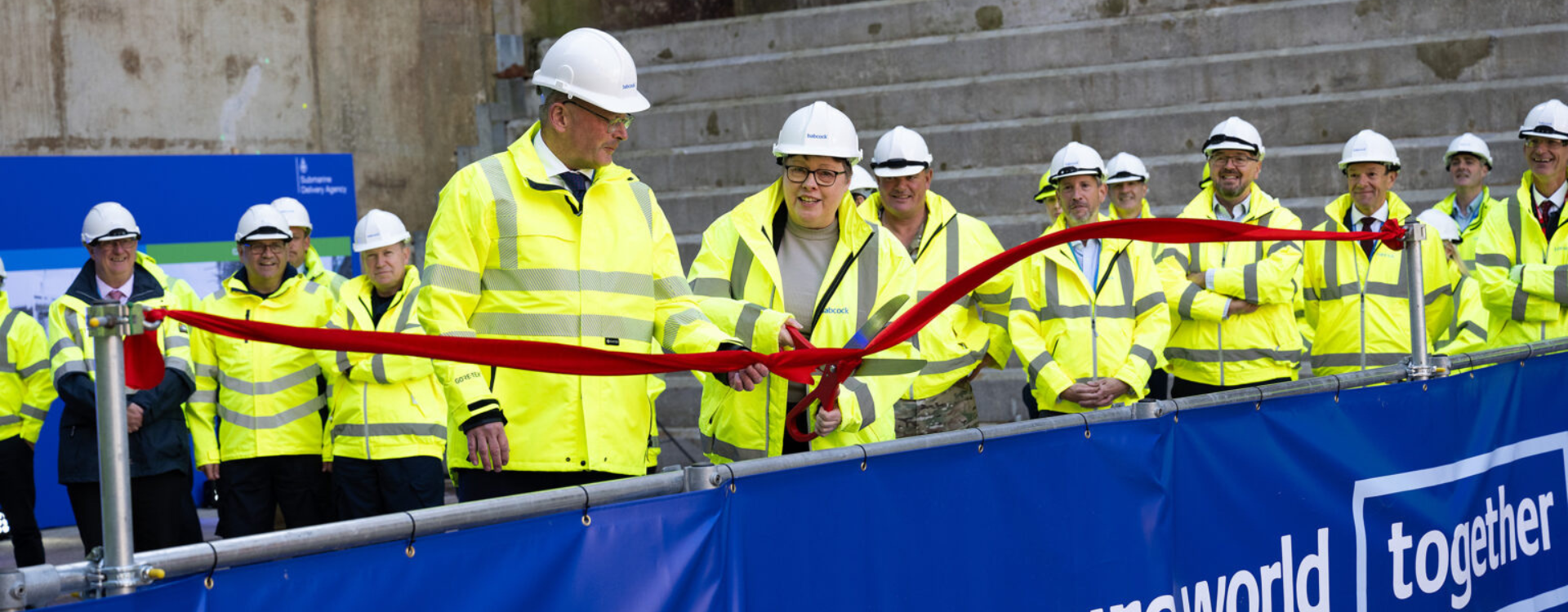 Babcock’s Chief Executive David Lockwood and the Rt Hon Maria Eagle MP at the opening of 9 Dock.